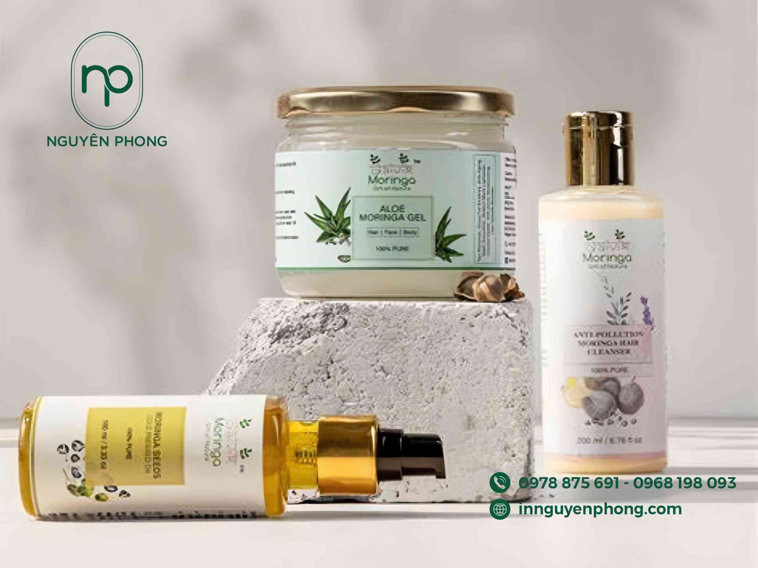 Mẫu tem nhãn dán trên sản phẩm mỹ phẩm